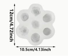 Silicone Mould : 1 Pc Succulent Flowers Silicone Mould (Succ-DF)