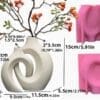 Silicone Mould: 2 pc Nordic Vase Silicone Mould (2PC-NVSM)