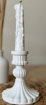 Silicone Mould : 2 Piece Retro Roman Column Candle Holder Silicone Mould (RRCH)