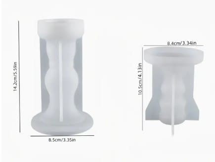 Silicone Mould : 2 Piece Retro Roman Column Candle Holder Silicone Mould (RRCH)