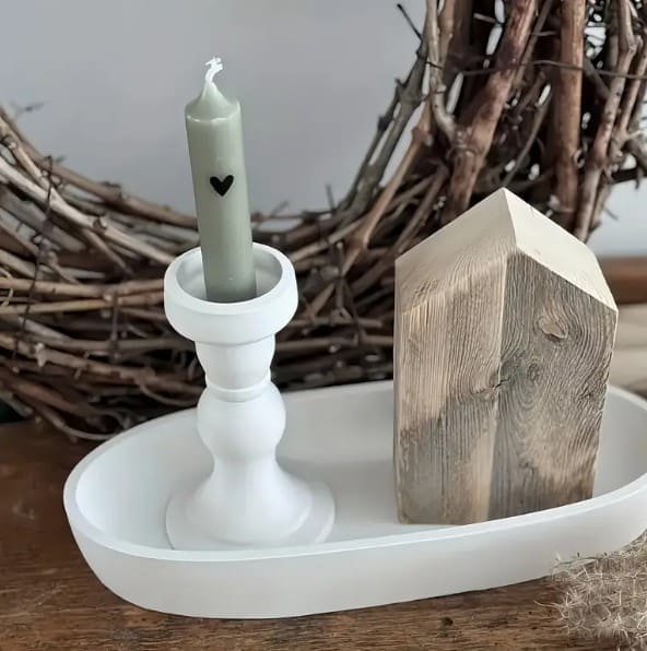 Silicone Mould : 2 Piece Retro Roman Column Candle Holder Silicone Mould (RRCH)