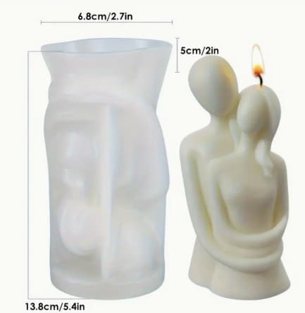 Silicone Mould: 3-D Romantic Couple Silicone Mould (3DRCSM)