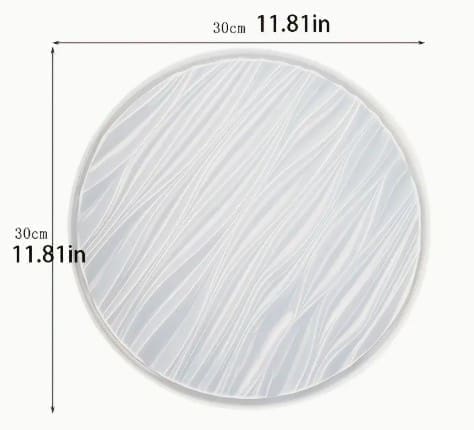 Silicone Mould : 30cm Waves Of Serenity Tray Silicone Mould (30CM-WOSTSM)