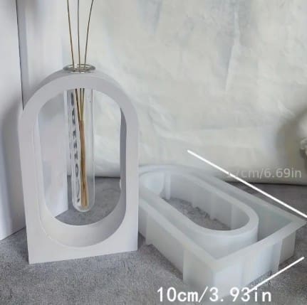 Silicone Moulds : 3 Styles Hydroponic Hollow Flower Vase Silicone Moulds (AHSM) [Arched, Circular, Rectangle)