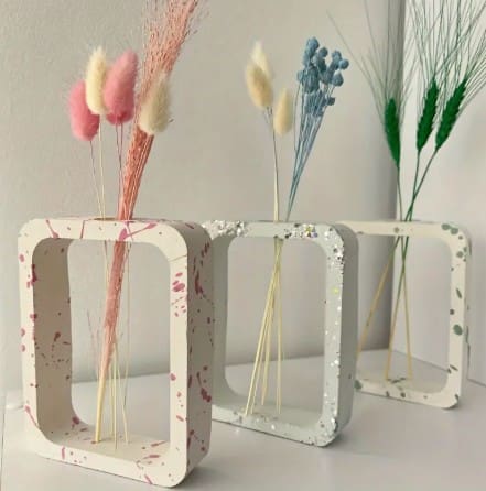 Silicone Moulds : 3 Styles Hydroponic Hollow Flower Vase Silicone Moulds (AHSM) [Arched, Circular, Rectangle)
