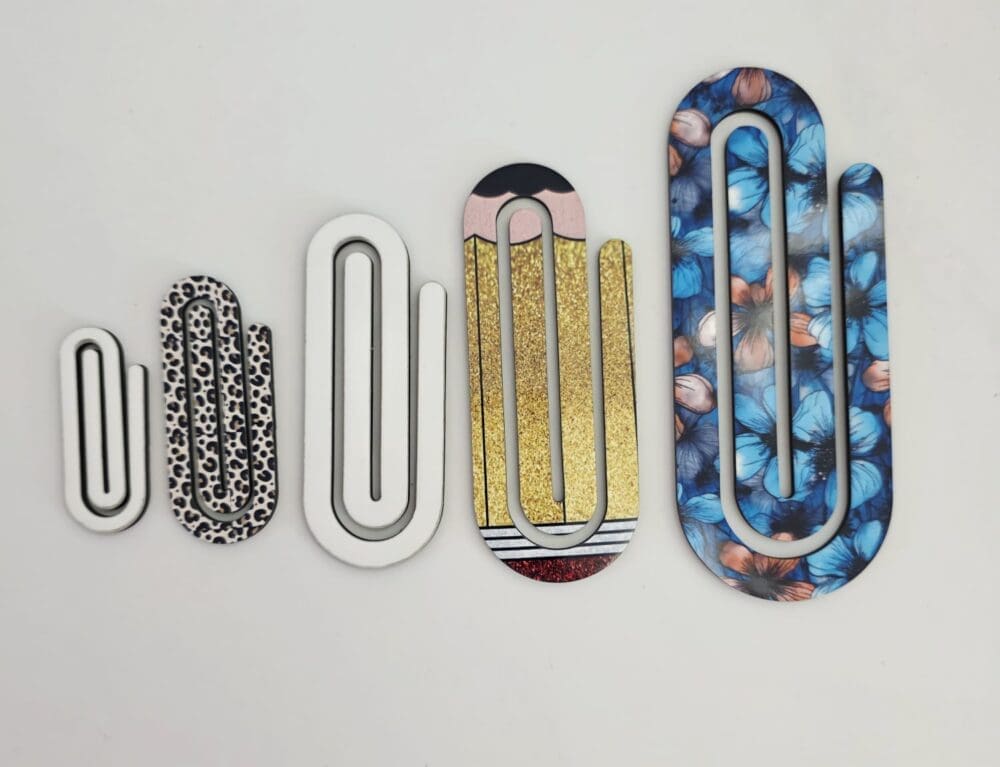 Laser Sublimation Blanks : Sublimation Glossy Subli-MDF Paper Clip Bookmark, Single or Double Sided (5 sizes)