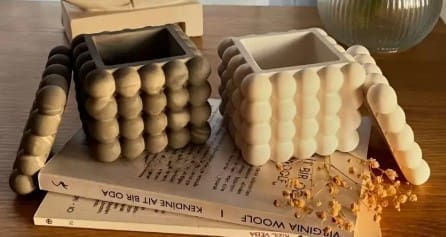 Silicone Mould : Bubble Cube Jar Silicone Mould (BCSJ)