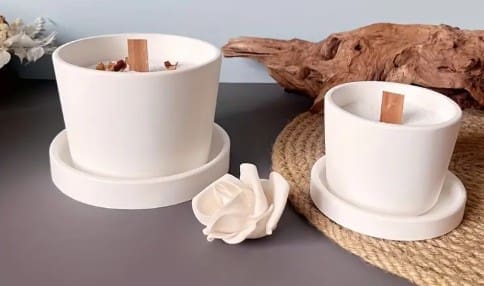 Silicone Mould : Dual-Size Cylindrical Flower Pots Silicone Mould (DZFP)