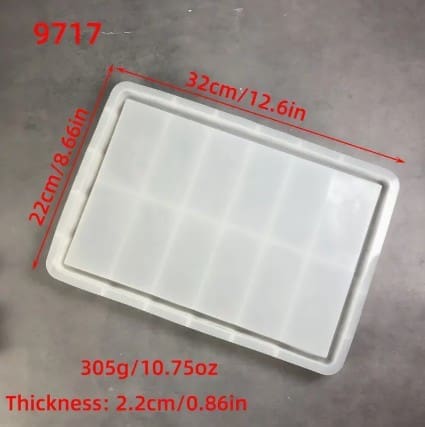 Silicone Mould: Large Rectangular Tray Silicone Mould (LRTSM)