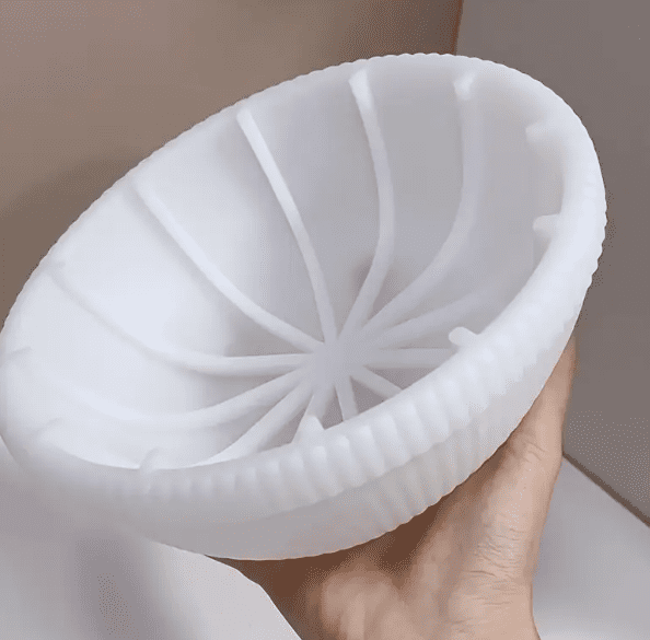 Silicone Mould : Striped Large Bowl Silicone Mould (SBSM)