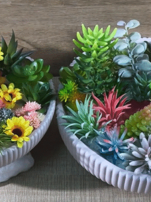 Large Striped Silicone Mould With Flowers Silicone Mould : Striped Large Bowl Silicone Mould (SBSM)