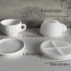 Silicone Mould : Love Coffee Cup Set Silicone Mould (LCCSSM)