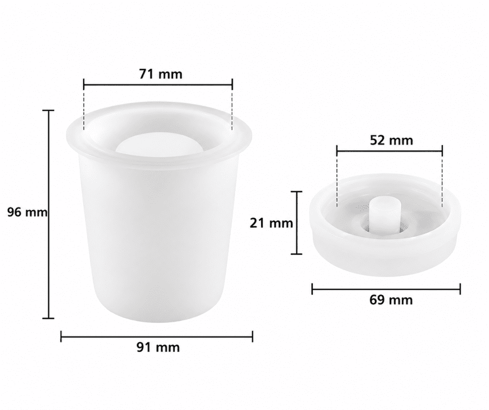 Silicone Mould : Dual Oval Cylinder Soap & Lotion Dispenser or Diffusor Silicone Mould (SLD_01)