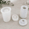 Silicone Mould : Dual Oval Cylinder Soap & Lotion Dispenser or Diffusor Silicone Mould (SLD_01)