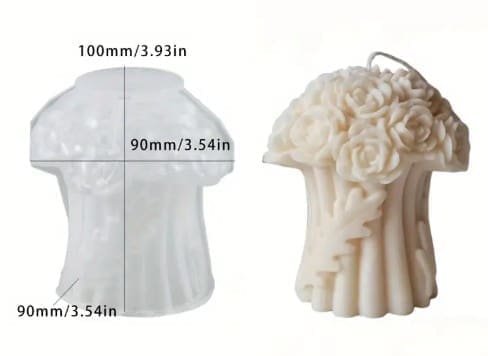 Silicone Mould : 3-D Rose Bouquet Silicone Mould (3D-RBSM)