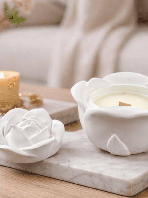 Silicone Mould : 2 Piece Rose Shaped Candle Holder Silicone Mould (RSCH)