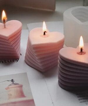 Rotating Heart Candle Mould 2 Silicone Mould : Rotating Heart-Shaped Mould (RHSM)