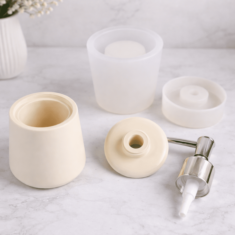 Silicone Mould : Short Round Soap & Lotion Dispenser Silicone Mould (SLD_03)