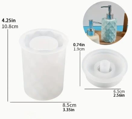 Silicone Mould : Diamond Soap & Lotion Dispenser or Diffusor Silicone Mould (SLD_05)