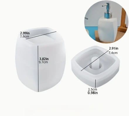 Silicone Mould : Long Twisted Soap & Lotion Dispenser or Diffusor Silicone (SLD_02)
