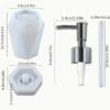 Silicone Mould : Rhombus Soap & Lotion Dispenser or Diffusor Silicone Mould (SLD_04)