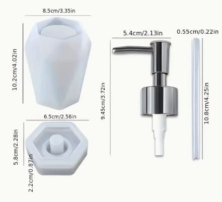 Silicone Mould : Rhombus Soap & Lotion Dispenser or Diffusor Silicone Mould (SLD_04)