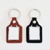 Sublimation Blanks : Square PU Leather Keyring with metal insert (TTX)