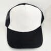 Sublimation Blanks : White 5-Panel Black Truck Cap For Sublimation (TTX)
