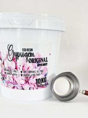 Gypsum Eco Resin : Gypsogem Eco Resin Original Powder SUPER WHITE, 10kg in a bucket + scoop/measuring cup