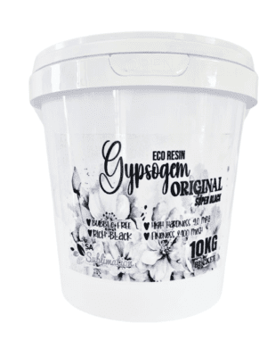 Gypsum Eco Resin : Original Powder SUPER BLACK, 10kg in a bucket + scoop/measuring cup