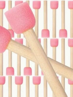 Arts & Craft : Round Sponge Paint Brush (Pack of 5)