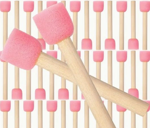 Arts & Craft : Round Sponge Paint Brush (Pack of 5)