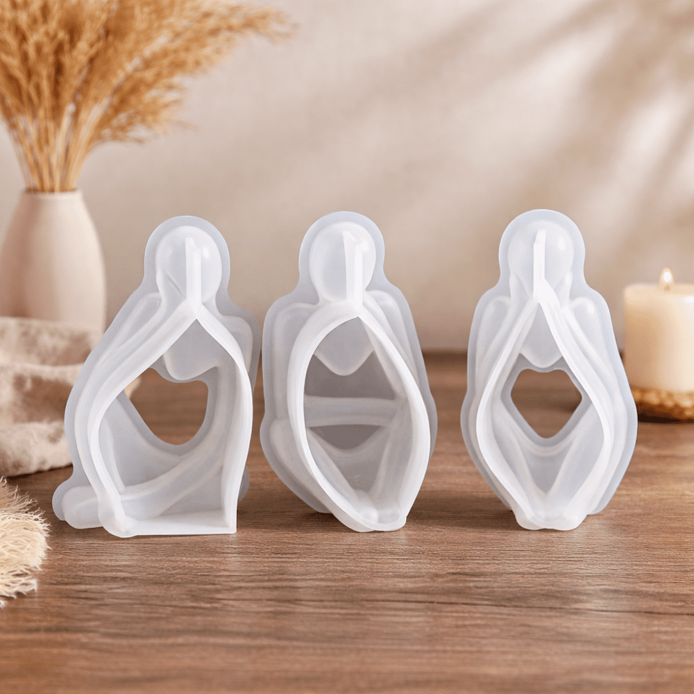 Silicone Mould : 3 Piece Abstract Figurine Silicone Mould (CODE TUM_3AFSM)