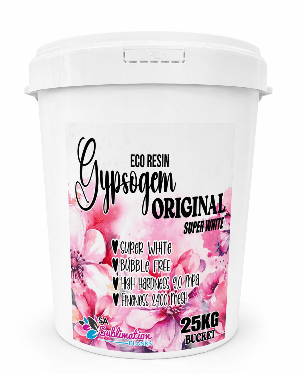 Gypsum Eco Resin : Gypsogem Eco Resin Original Powder, SUPER WHITE 25kg Bucket