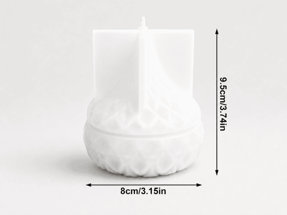 Silicone Moulds : 2 Piece Geometric Storage Jar & Lid Silicone Mould (Geo98)