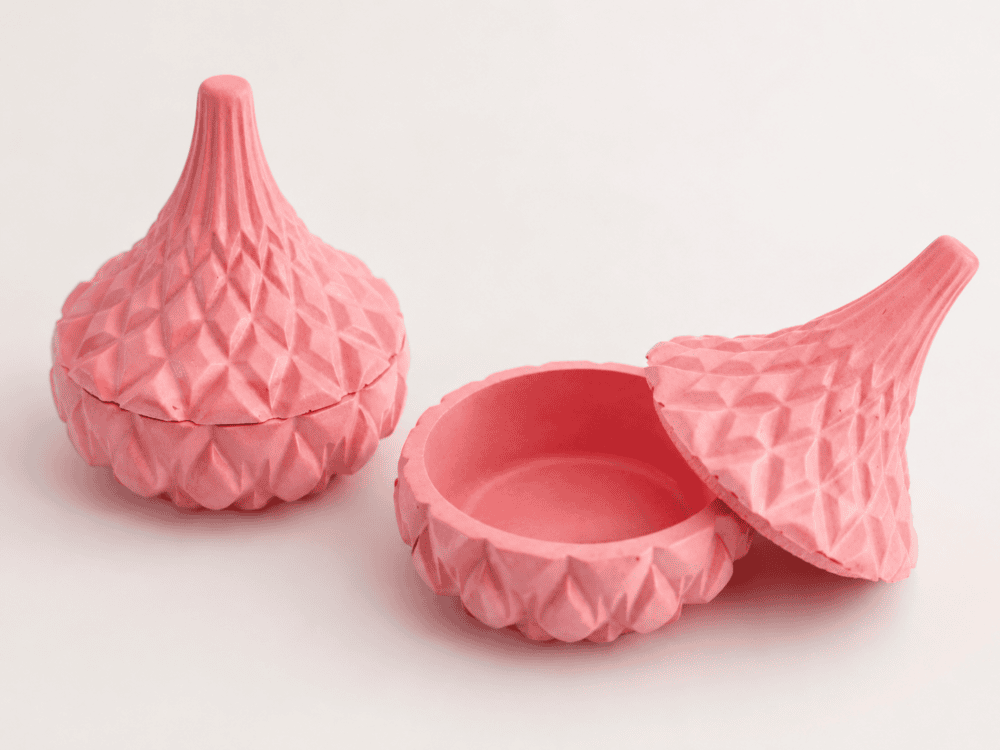 Silicone Moulds : 2 Piece Geometric Storage Jar & Lid Silicone Mould (Geo98)