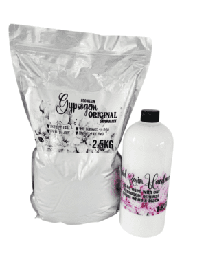 GypsogemOriginalSuperBlack3.5kgCombo Gypsum Eco Resin : Combo Deal, 2.5kg Gypsogem Eco Resin Original Super BLACK Powder +1l Hardener (3.5kg)