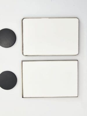 Laser Sublimation Blanks : 3mm Super Glossy RECTANGLE Single Sided MDF Fridge Magnet (6 by 9cm)