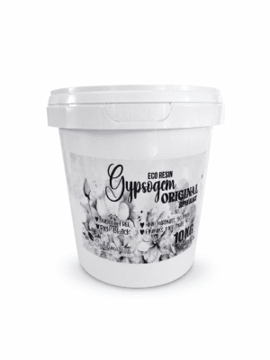 Gypsum Eco Resin : 10kg Original Powder SUPER BLACK in a bucket + scoop/measuring cup