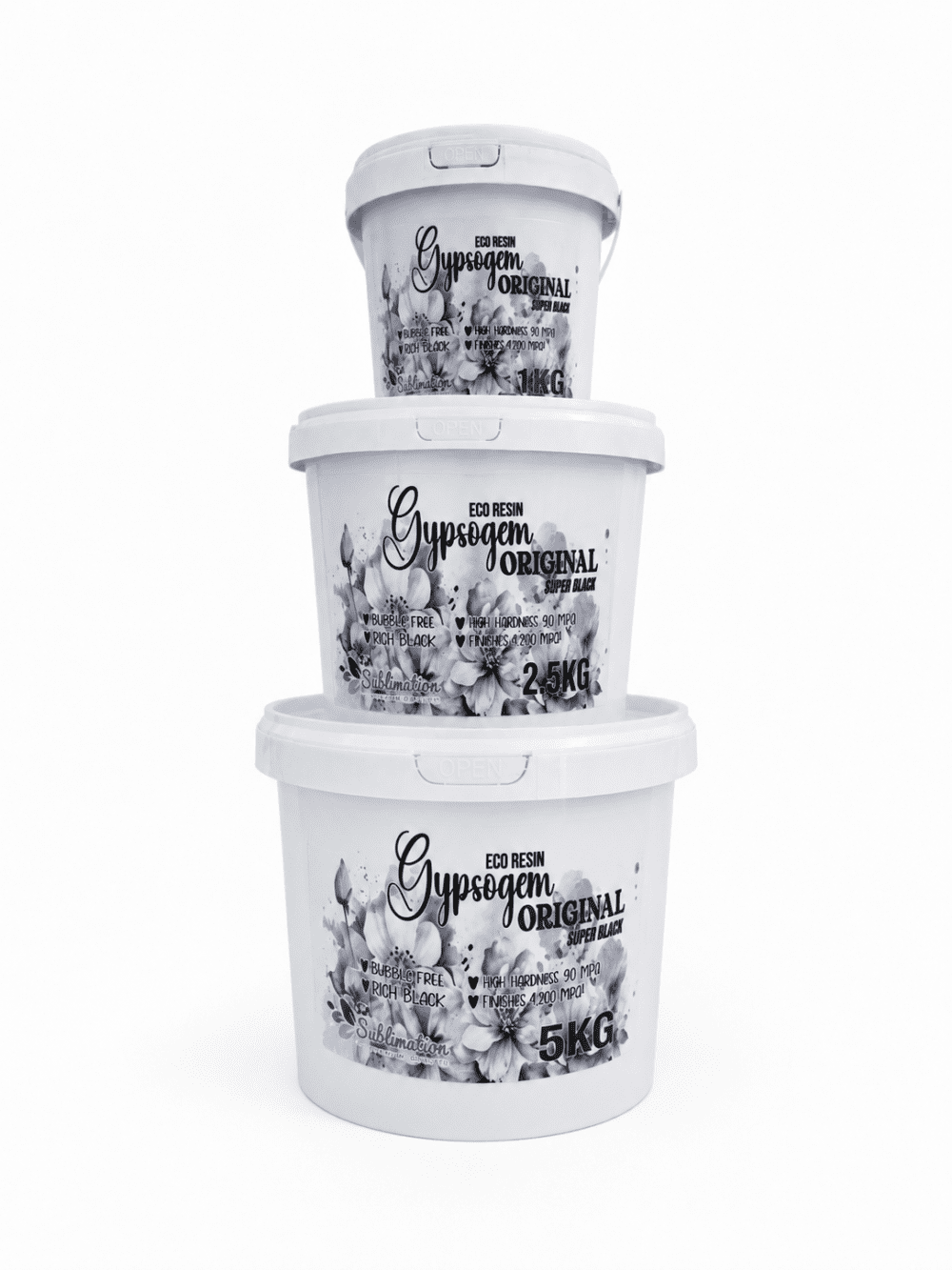 Gypsum Eco Resin : Gypsogem Eco Resin Original Powder SUPER BLACK (1kg, 2.5kg & 5kg)