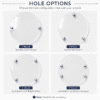 StandoffHoles_All 3D UV Prints : Direct to 3mm Acrylic Clear Various Circle/Discs 20 to 60cm (with or without Standoffs)