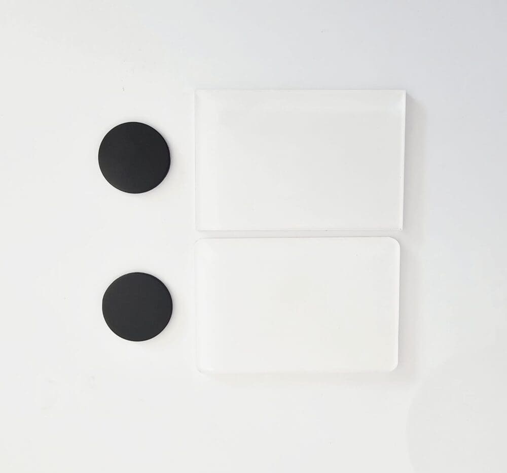 Laser Sublimation Blanks : 3mm Subli-Acrylic RECTANGLE Fridge Magnet (6 by 9cm)