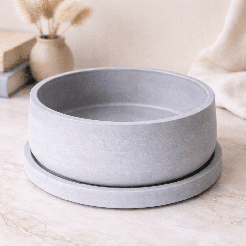 Silicone Mould : 2 Piece Large Round Bowl + Tray  Silicone Mould (LBT)