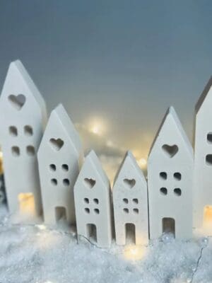 Silicone Mould : 3 Piece Silicone Narrow Long House Mould (3phnl)