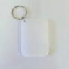 Rect_4.6_6.6 Sublimation Blanks : 6mm White/Opal Sublimer Rectangle Keychain (6.6 by 4.6cm incl. connector + split keychain)