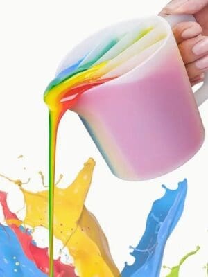 Silione Split Jug 500ml Arts & Crafts : 5 Channel 500ml Silicone Split Pouring Cup with Handle (Chasp)