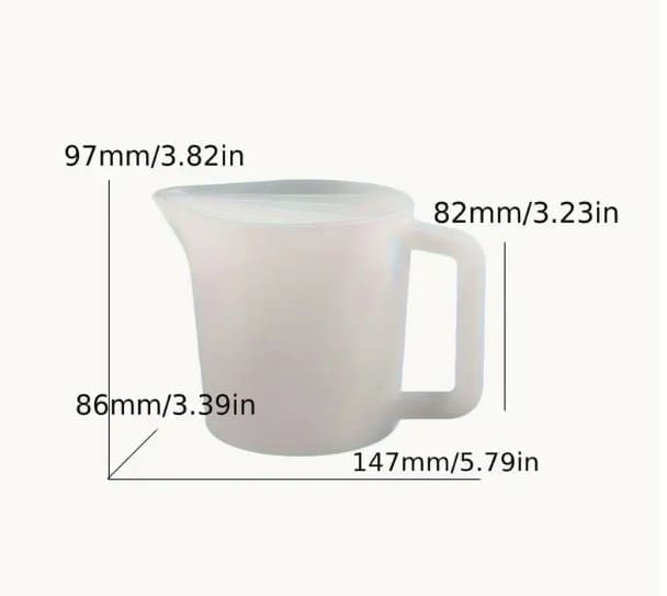Arts & Crafts : 5 Channel 500ml Silicone Split Pouring Cup with Handle (Chasp)