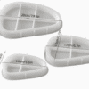Silicone Mould : 3 Piece Curved Triangle Silicone Tray Mould Set (CurTri)