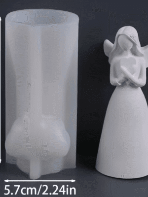 Angel Hugging Heart Silicone Mould (AngHRT)3 Silicone Mould : Angel Hugging Heart Silicone Mould (AngHRT)
