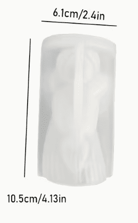 Silicone Mould : 2 Piece Angel of Love & Oval Single-Hole Candle Holder Tray Silicone Mould (AngCand)